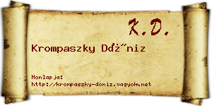 Krompaszky Döniz névjegykártya